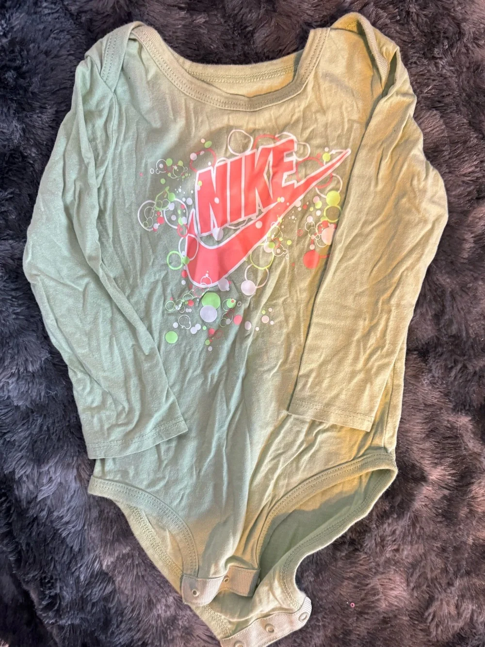 Nike Light Green Bodysuit with Pink Patterned Leggings